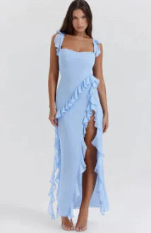 sleeveless maxi evening gown